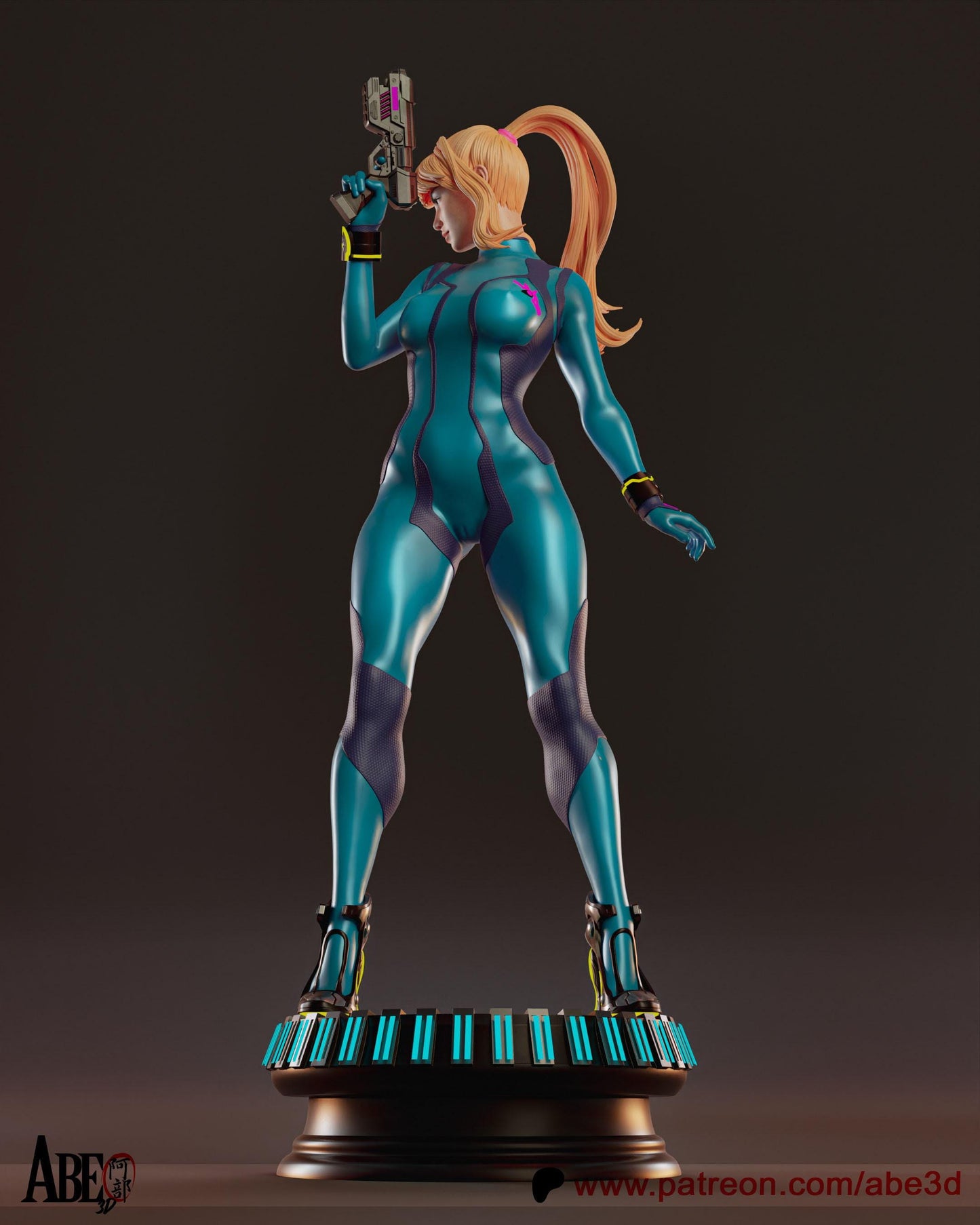 Exclusive Samus 3D Printed Statue Collectible - Highly Detailed NSFW Metroid Figure for Adult Fans