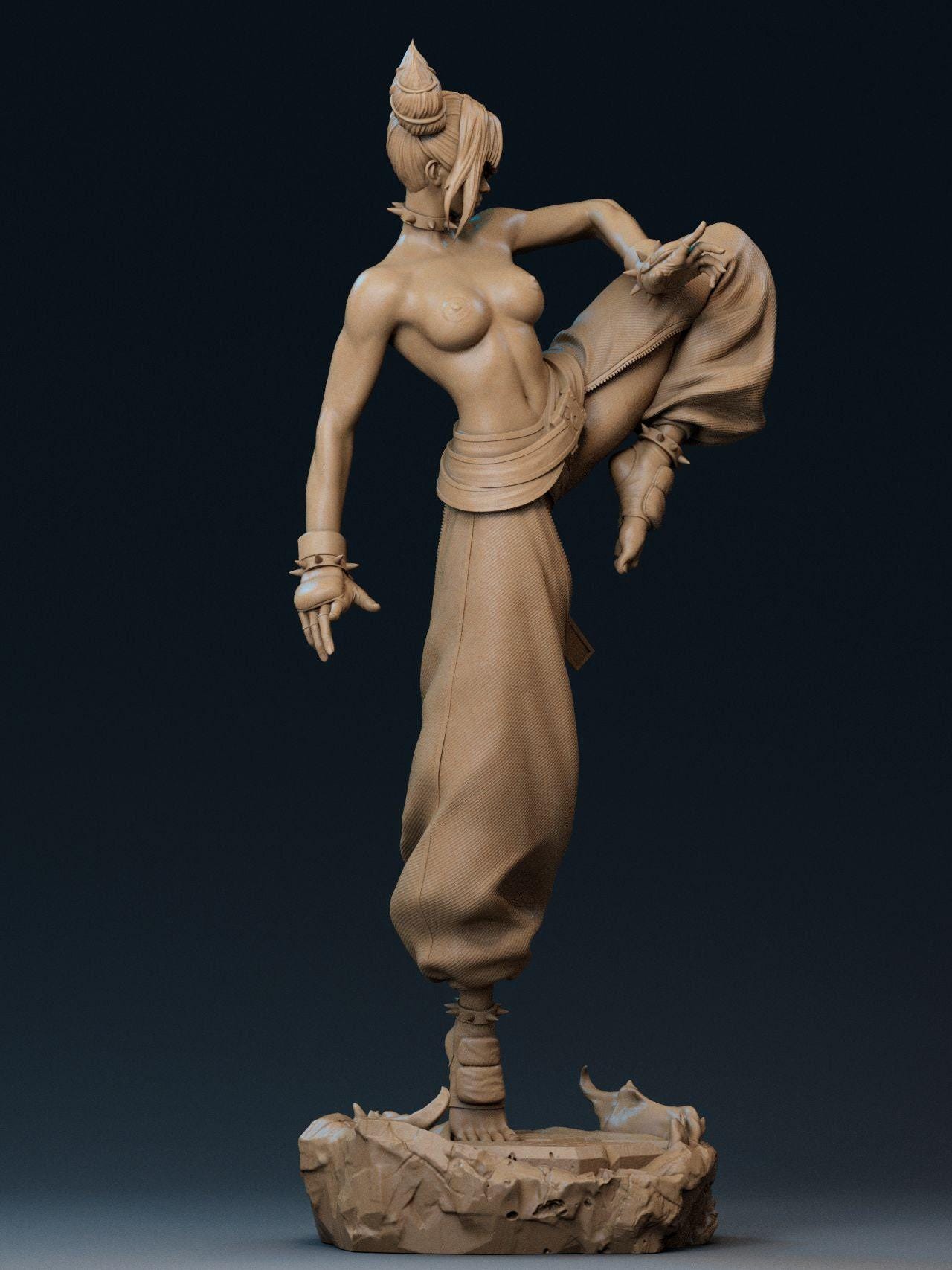 Juri Street Fighter 3D Printed Fanart Figure: Premium Collectible Statue with Optional NSFW Variant