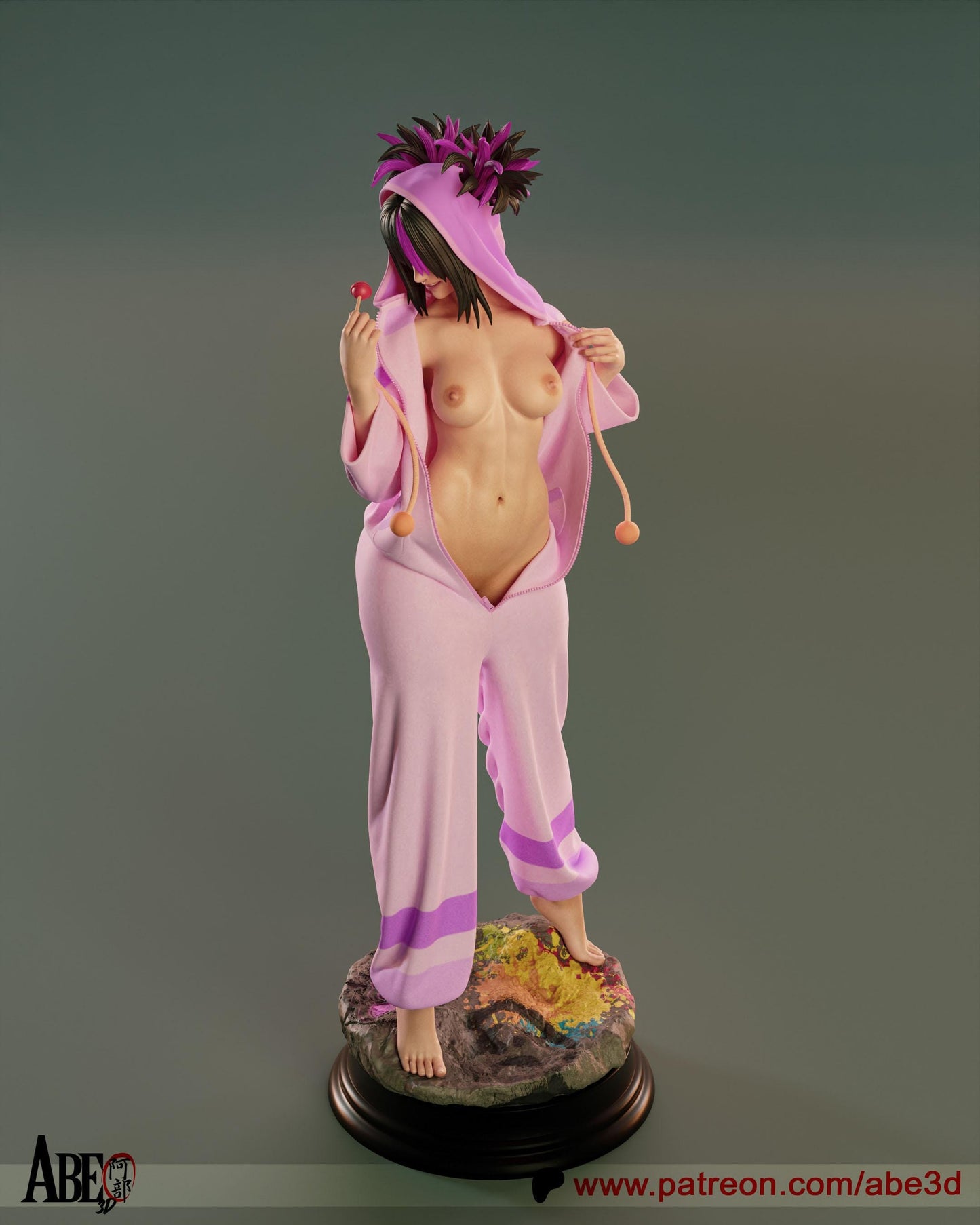 Juri Hand-Painted 3D Resin Statue - Ready-to-Display Taekwondo Siren, Street Fighter 6 Art, Villainous Centerpiece