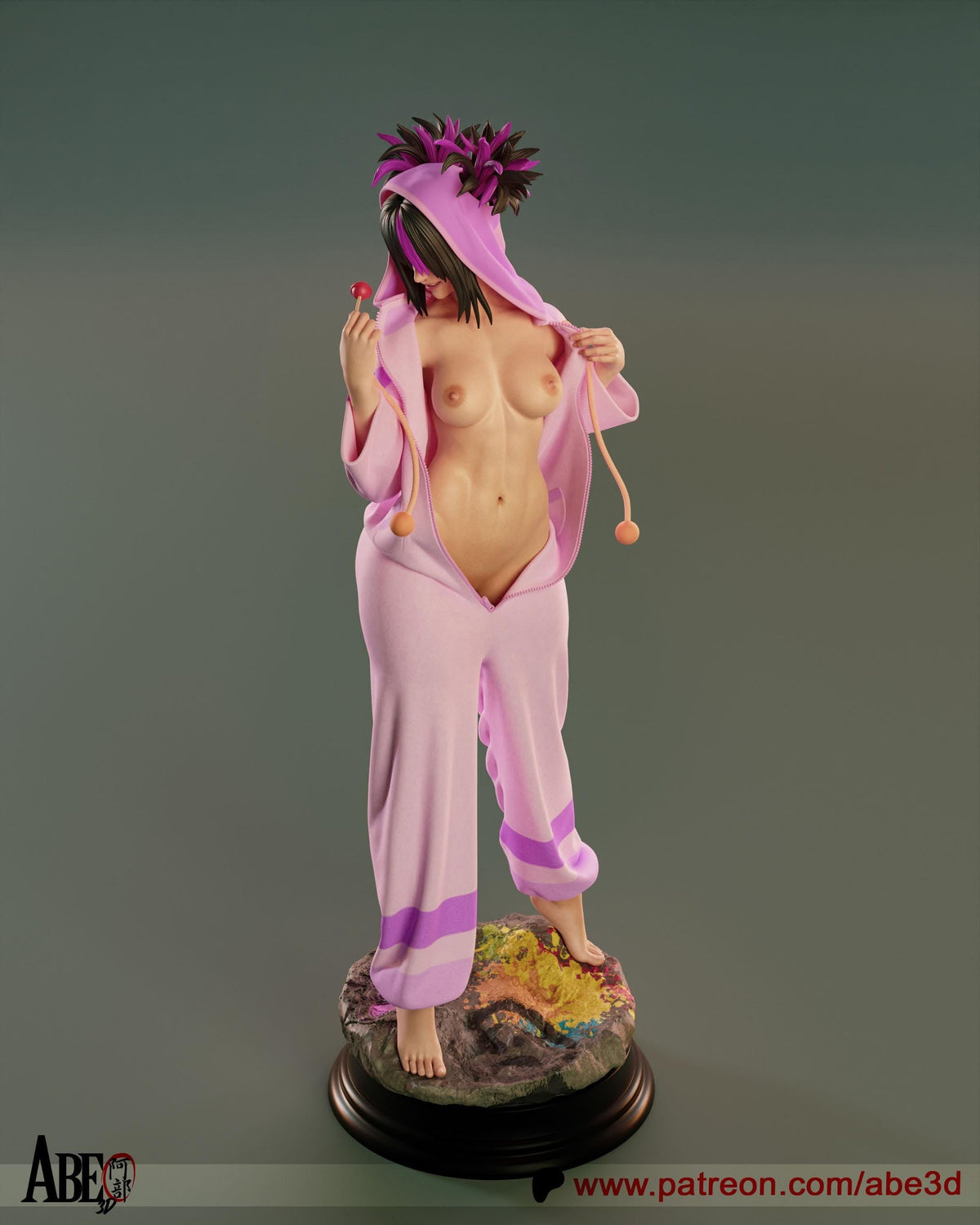 Juri Han NSFW 3D Printed Statue – Mature Street Fighter Resin Collectible, Made to Order for Adult Collectors & Fans