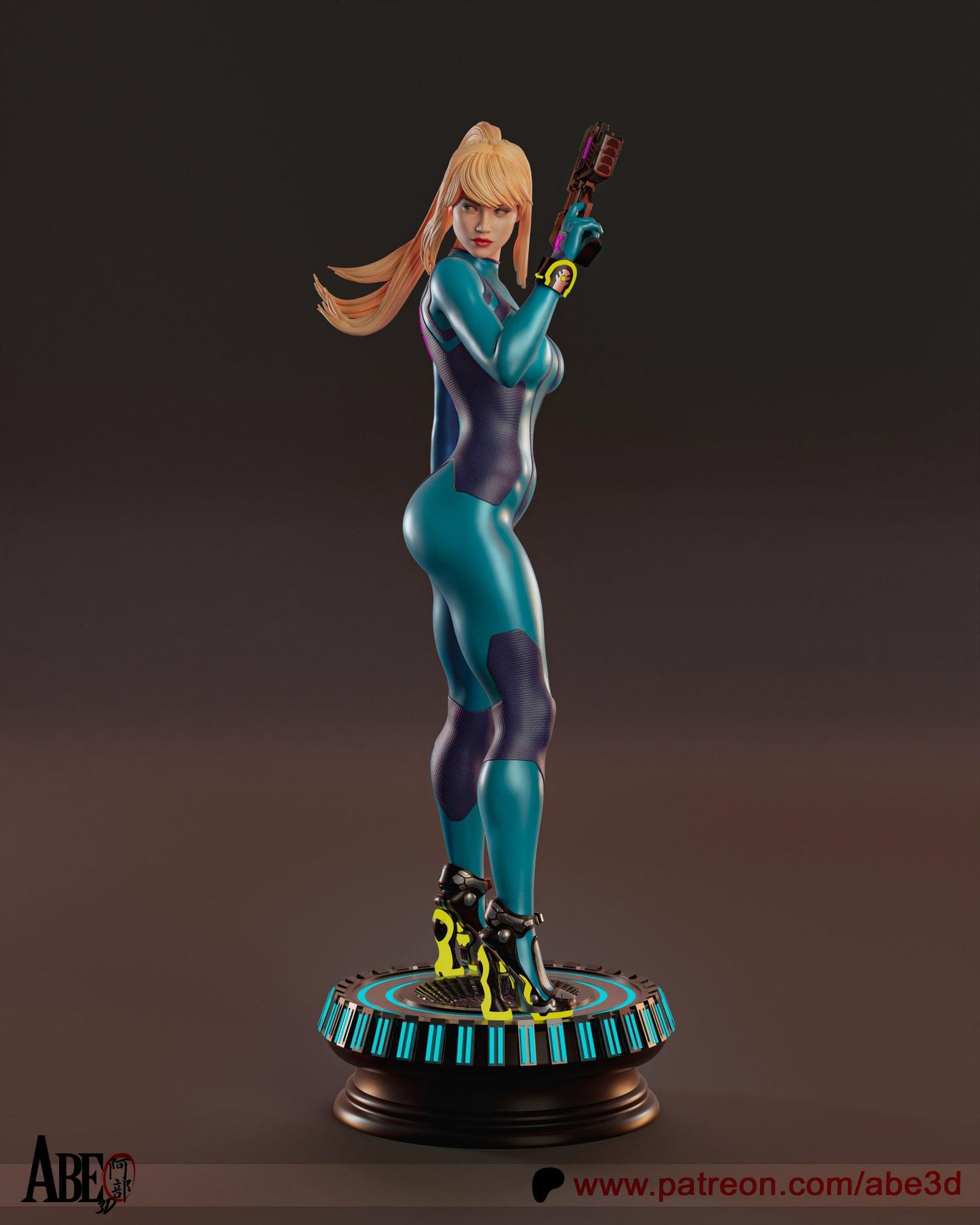 Exclusive Samus 3D Printed Statue Collectible - Highly Detailed NSFW Metroid Figure for Adult Fans
