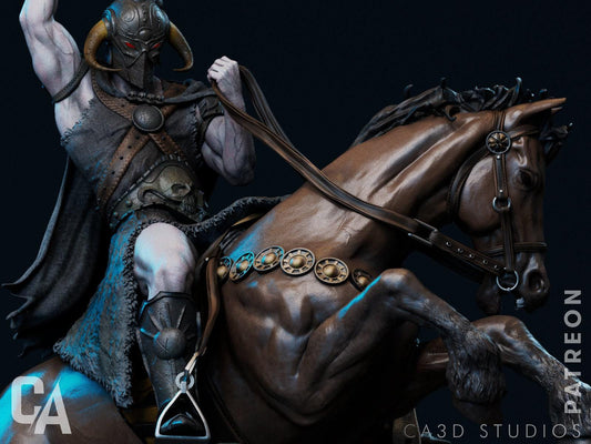 Death Dealer Painted Collectible 3D Print Fanart Statue, Frank Frazetta