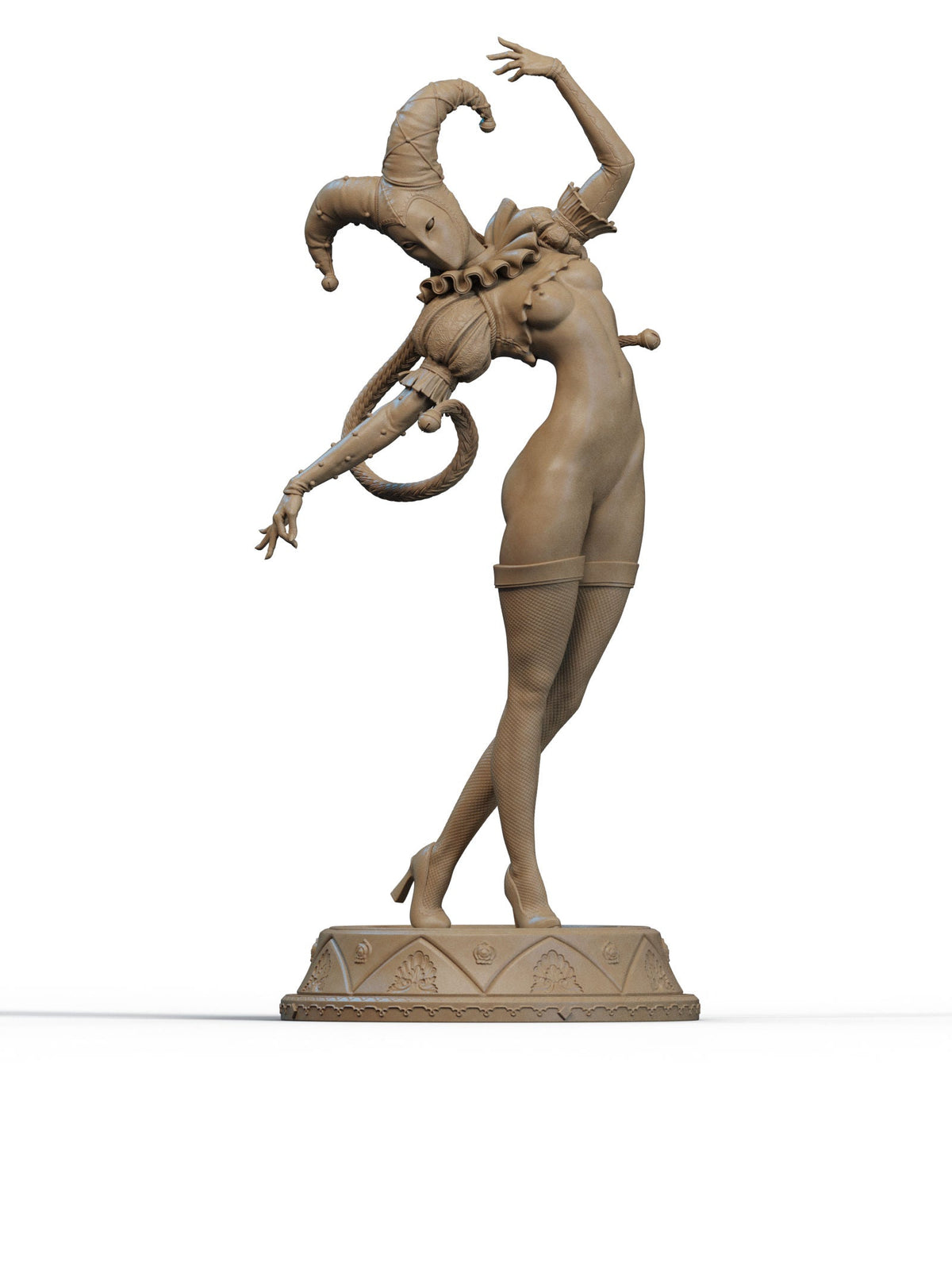 Jester Fantasy NSFW 3D Printed Statue – Mature Harlequin Resin Collectible, Made to Order for Adult Collectors & Fans