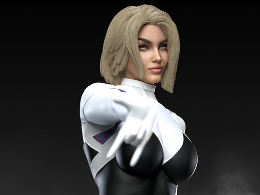 Spider-Gwen Collectible Statue: Hand-Painted 3D Resin Figure - Premium Spider-Verse Fan Art Piece