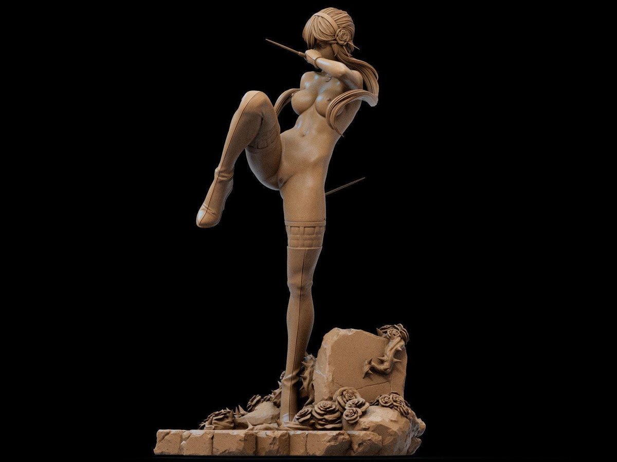 Yor Forger NSFW 3D Printed Statue – Mature Anime Assassin Resin Collectible, Made to Order for Adult Collectors & Fans