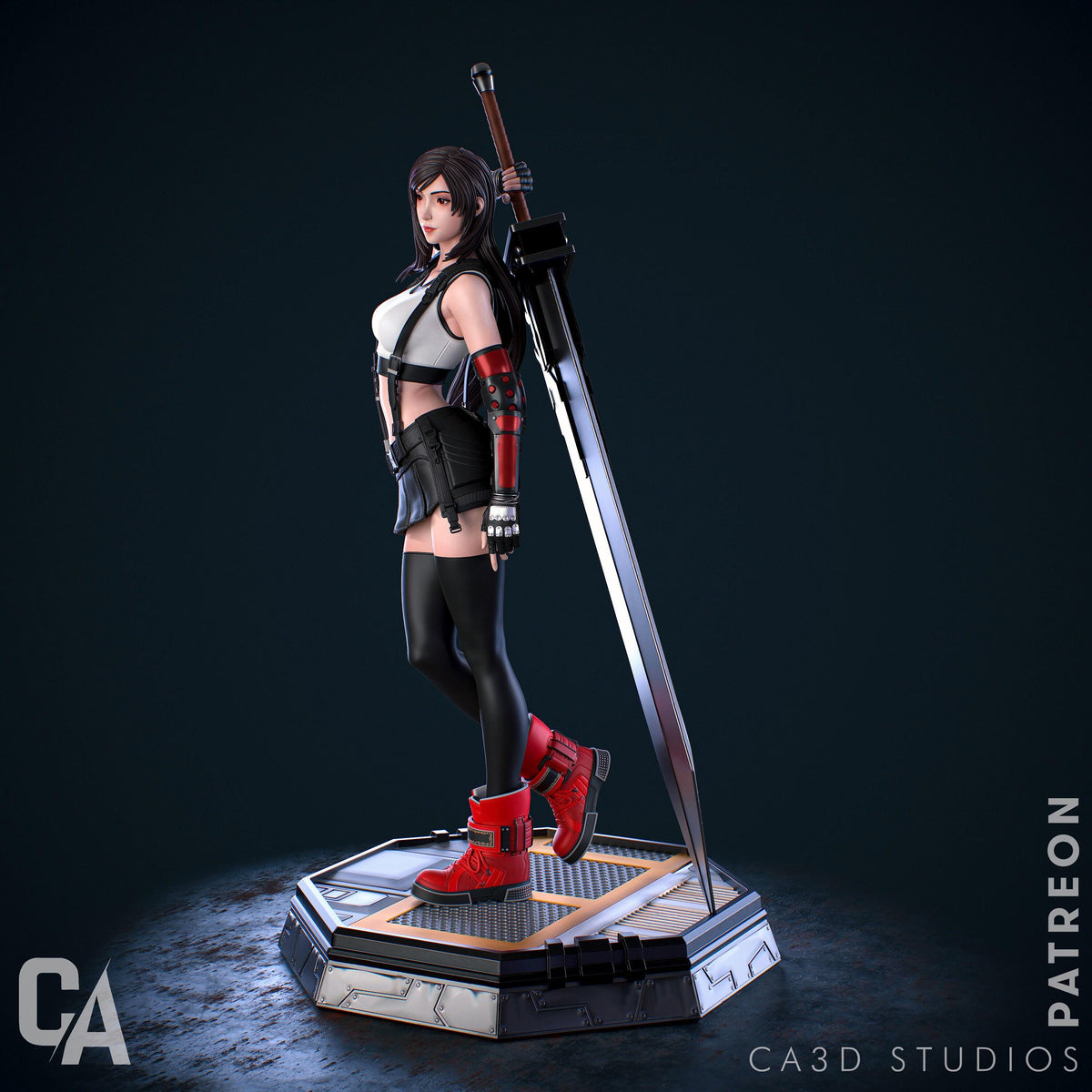 Tifa Lockhart NSFW 3D Printed Statue – Mature Nibelheim Brawler Resin Collectible, Made to Order for Adult Collectors