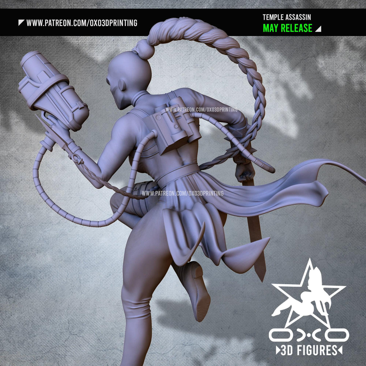 Calli Assassin NSFW 3D Printed Statue – Mature Anime Art Resin Collectible, Made to Order for Adult Collectors & Fans