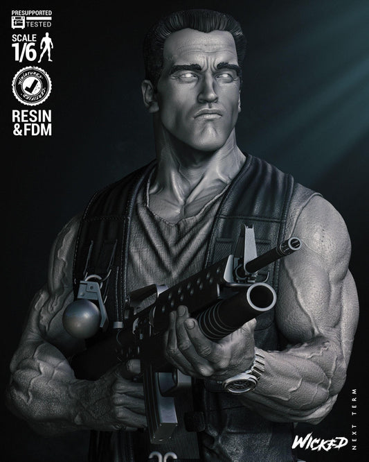 Jungle Hunter: Dutch Predator 3D Print Collectible – Iconic Action Figure