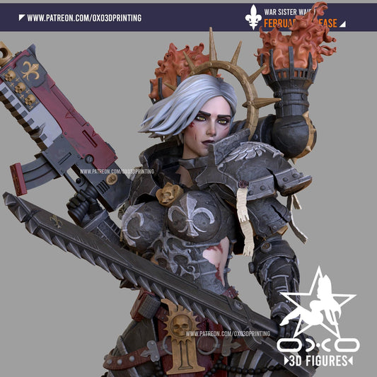 Warrior Sister 3D Printed Statue: Valiant Collectible Figure
