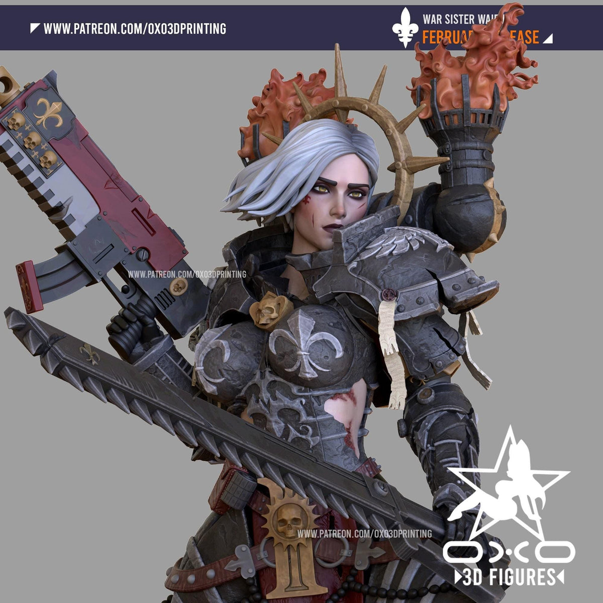 Warrior Sister NSFW 3D Printed Statue – Mature Sci-Fi Warrior Resin Collectible, Made to Order for Adult Collectors