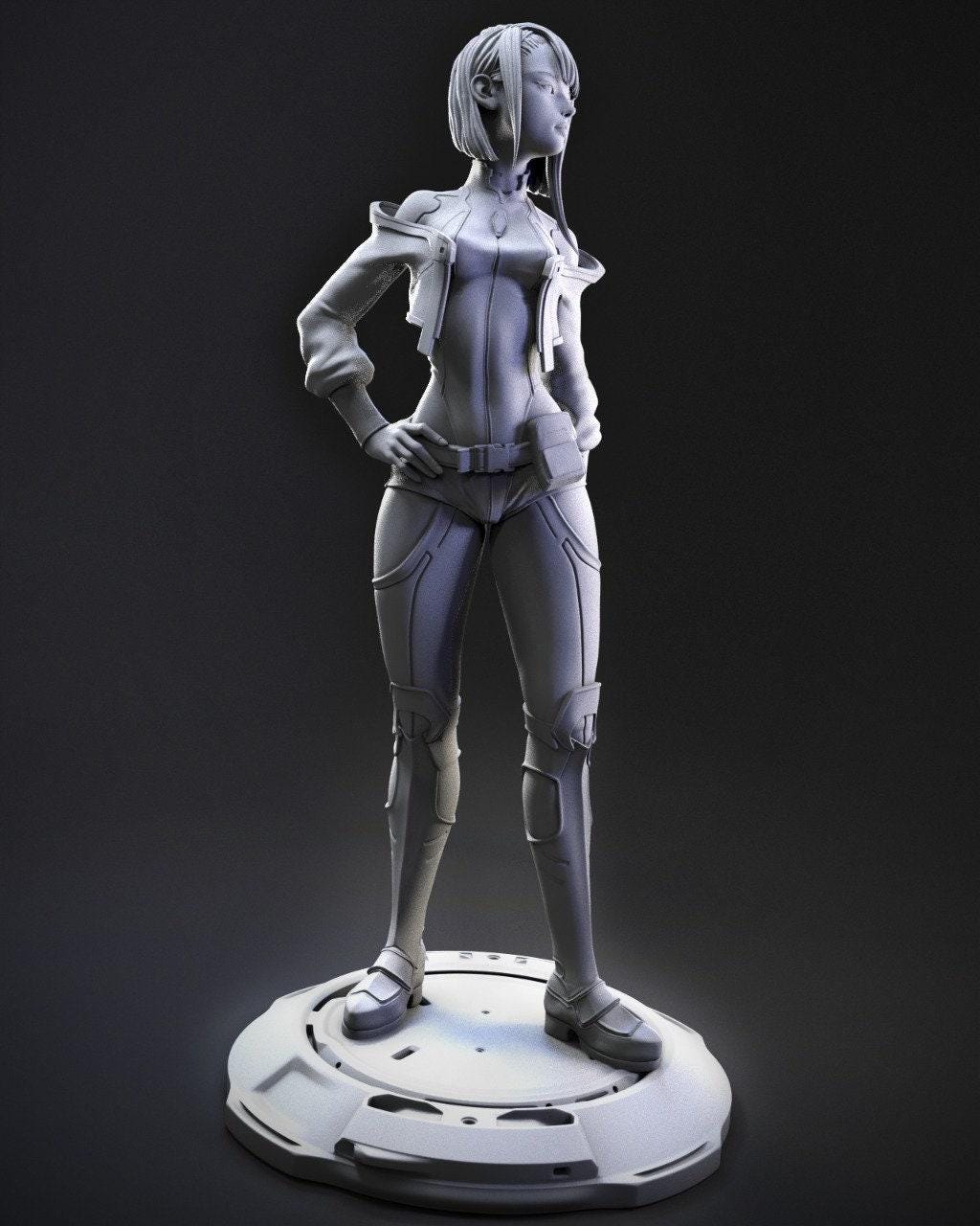 Lucy NSFW 3D Printed Statue – Mature Cyberpunk Edgerunners Resin Collectible, Made to Order for Adult Collectors & Fans