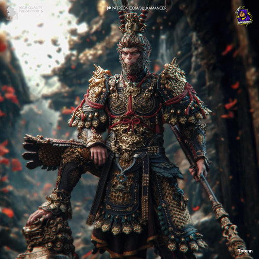 a statue of a man in armor holding a sword