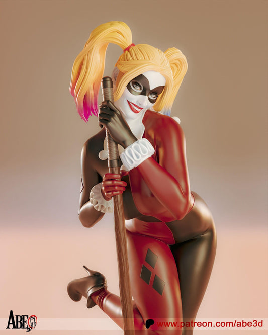 Harley Quinn NSFW 3D Printed Statue – Mature DC Anti-Hero Icon Resin Collectible, Made to Order for Adult Collectors