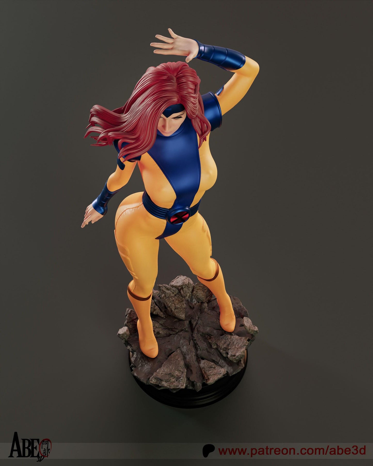 Jean Gray 3D Print Collectible Miniature Statue Figure NSFW Pin Up Painted