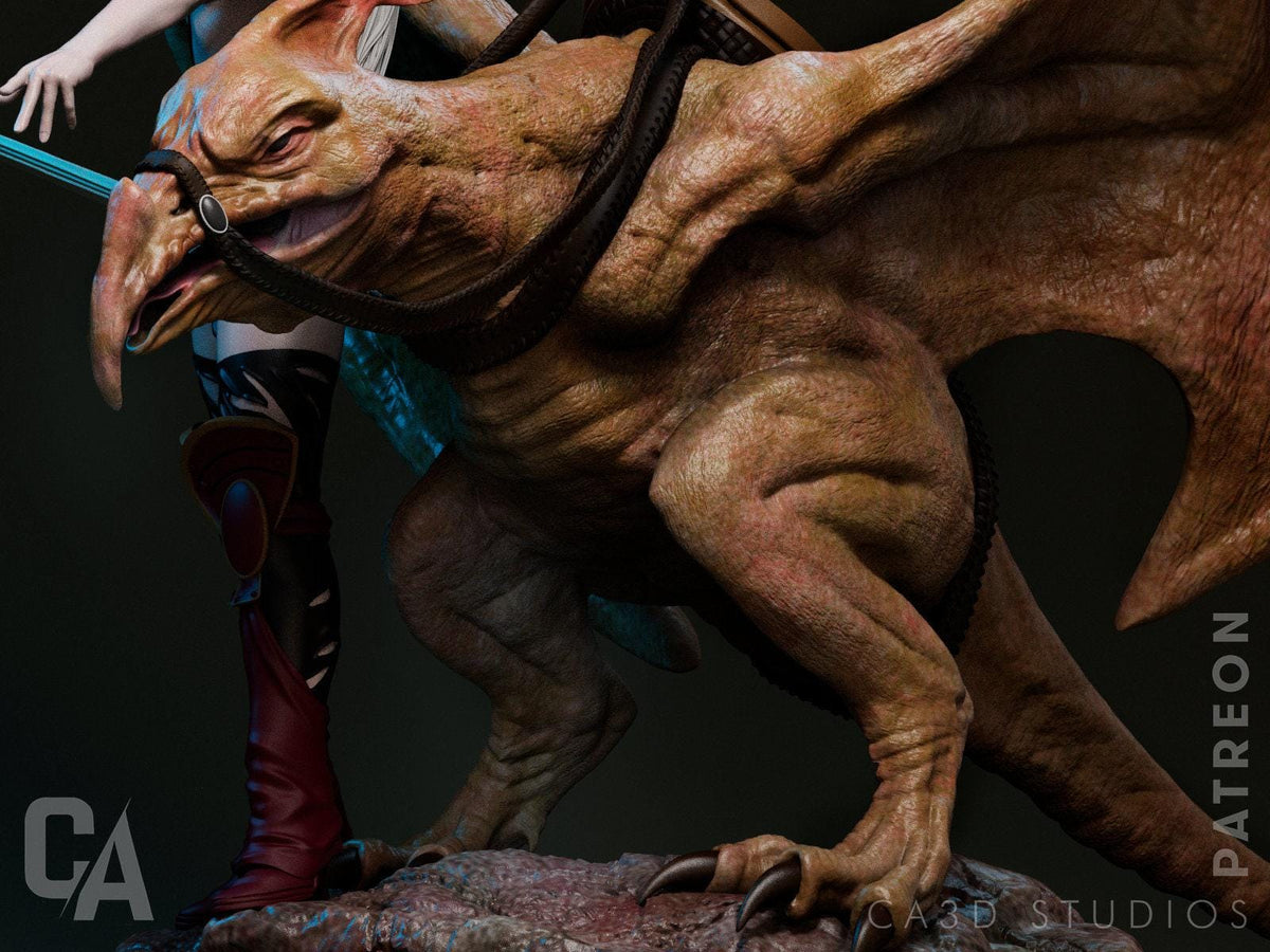 Taarna Heavy Metal NSFW 3D Printed Statue – Mature Sci-Fi Fantasy Resin Collectible, Made to Order for Adult Collectors