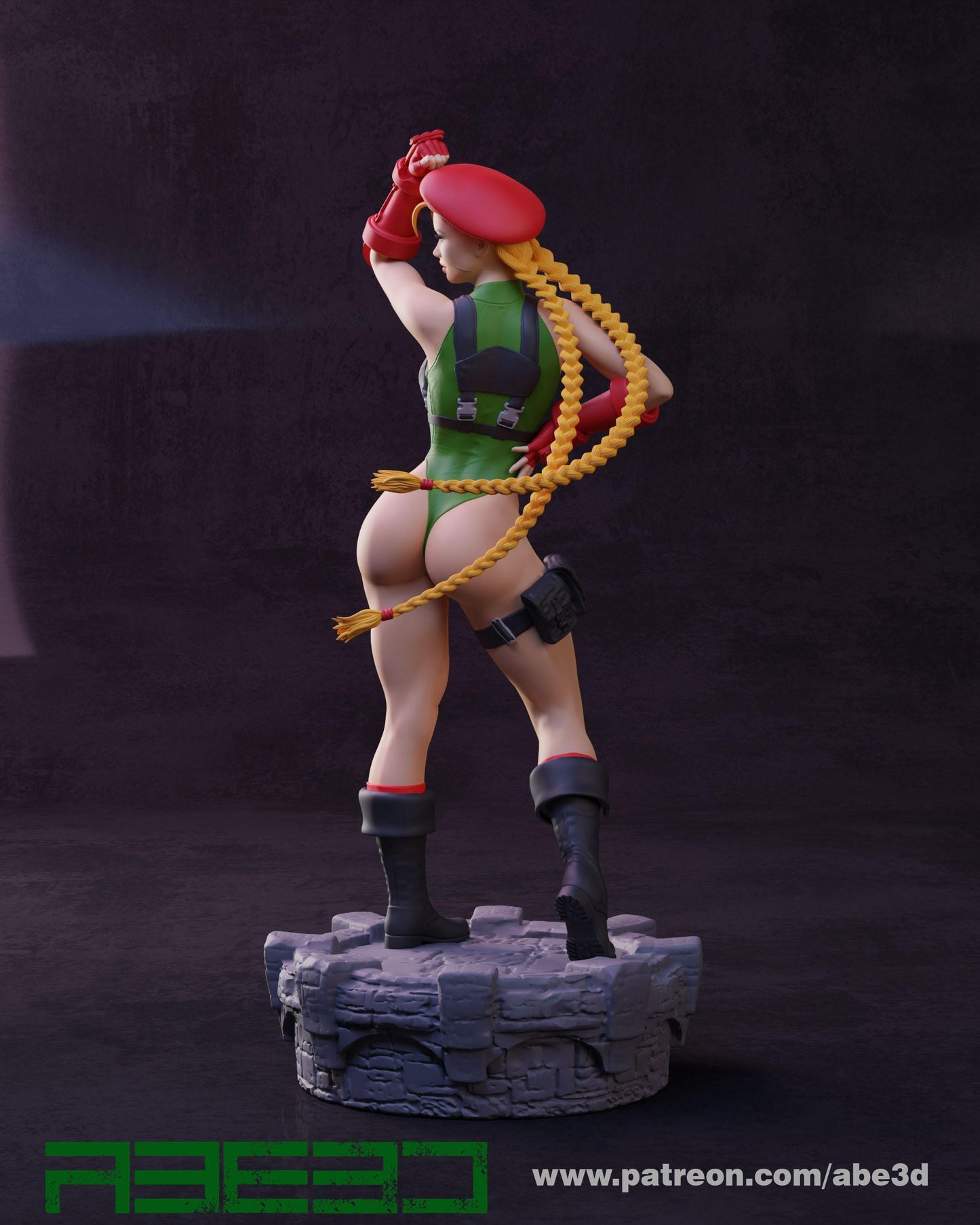 Cammy Fanart 3D Print Collectible Resin Statue: Dynamic Fighter Figure with Optional NSFW Variant!