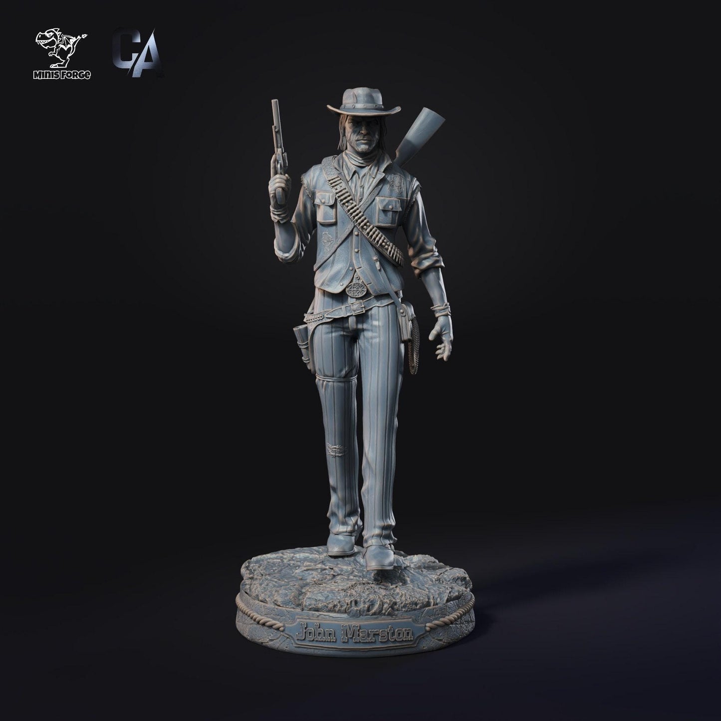 ohn Marston RDR2 3D-Printed Collectible Figure - Iconic Red Dead Redemption 2 Western Outlaw