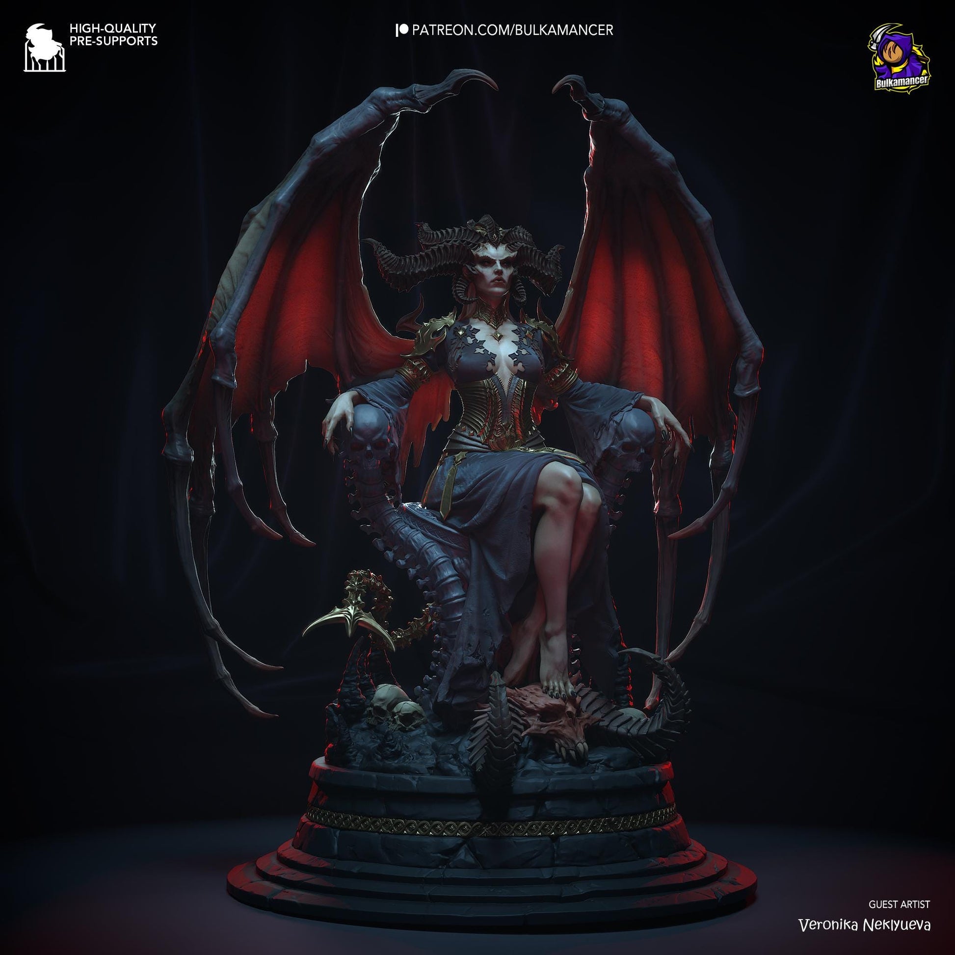 a statue of a woman sitting on top of a dragon