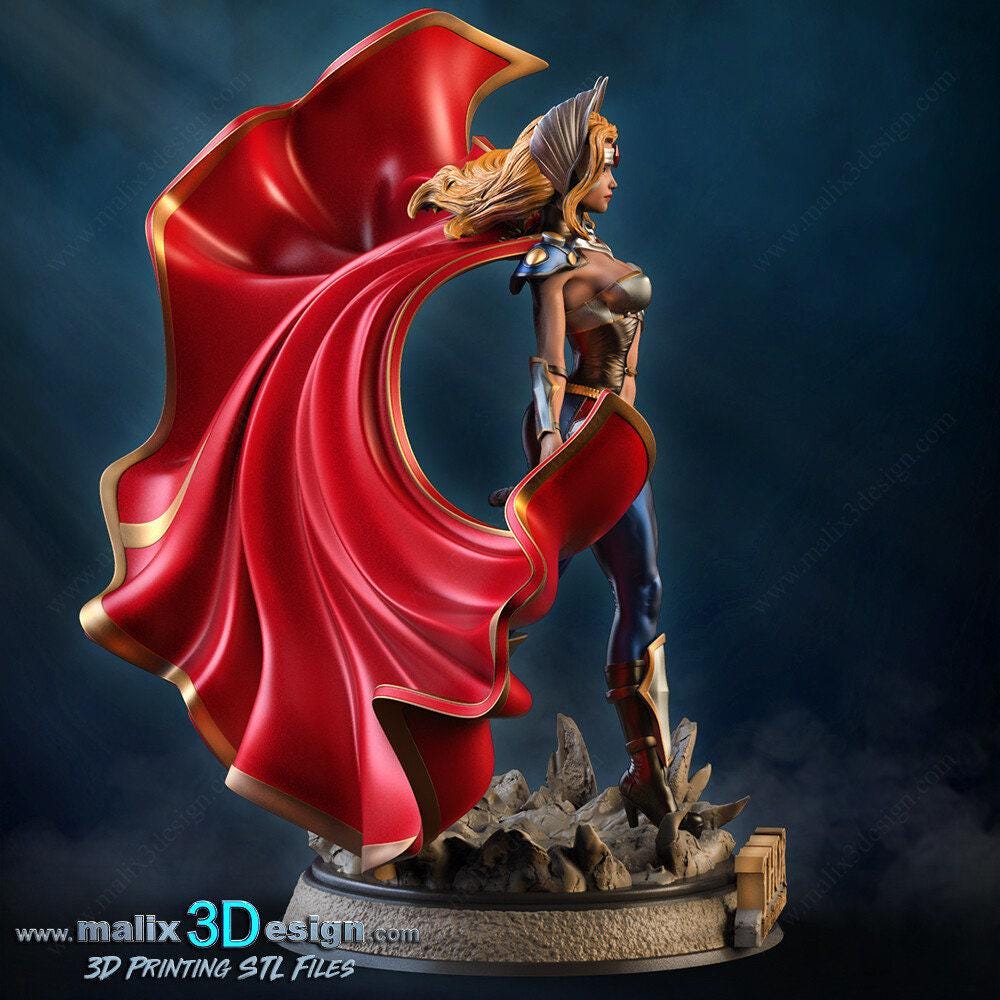 Lady Thor Love and Thunder 3D Printed Collectible Statue: Epic Marvel MCU Figure!