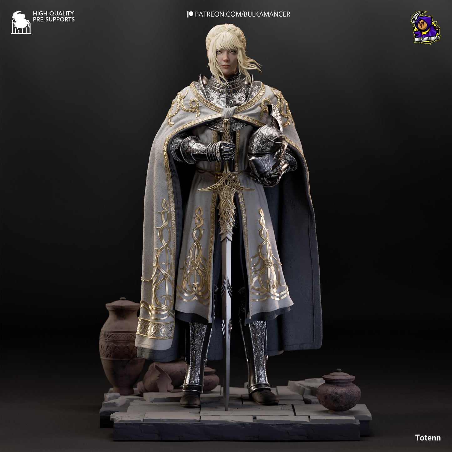 a statue of a man dressed in armor
