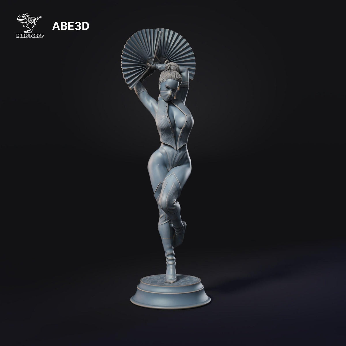 Kitana Mortal Kombat NSFW 3D Printed Statue – Mature Fighting Game Resin Collectible, Made to Order for Adult Collectors