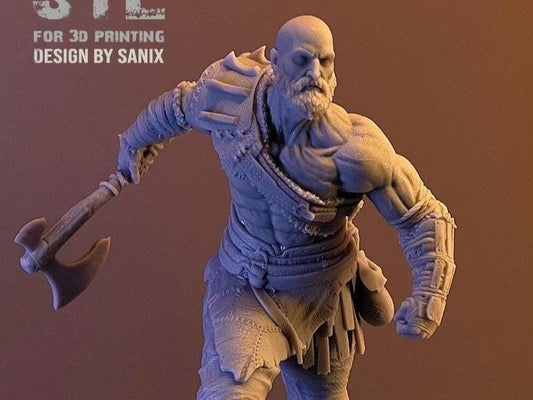 Kratos Collectible Resin Statue – Painted & Unpainted God of War Model Kits for Fans