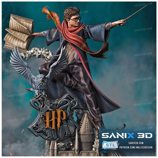 Iconic Harry Potter 3D Printed Statue: Magical Wizarding World Collectible Fan Art Figure