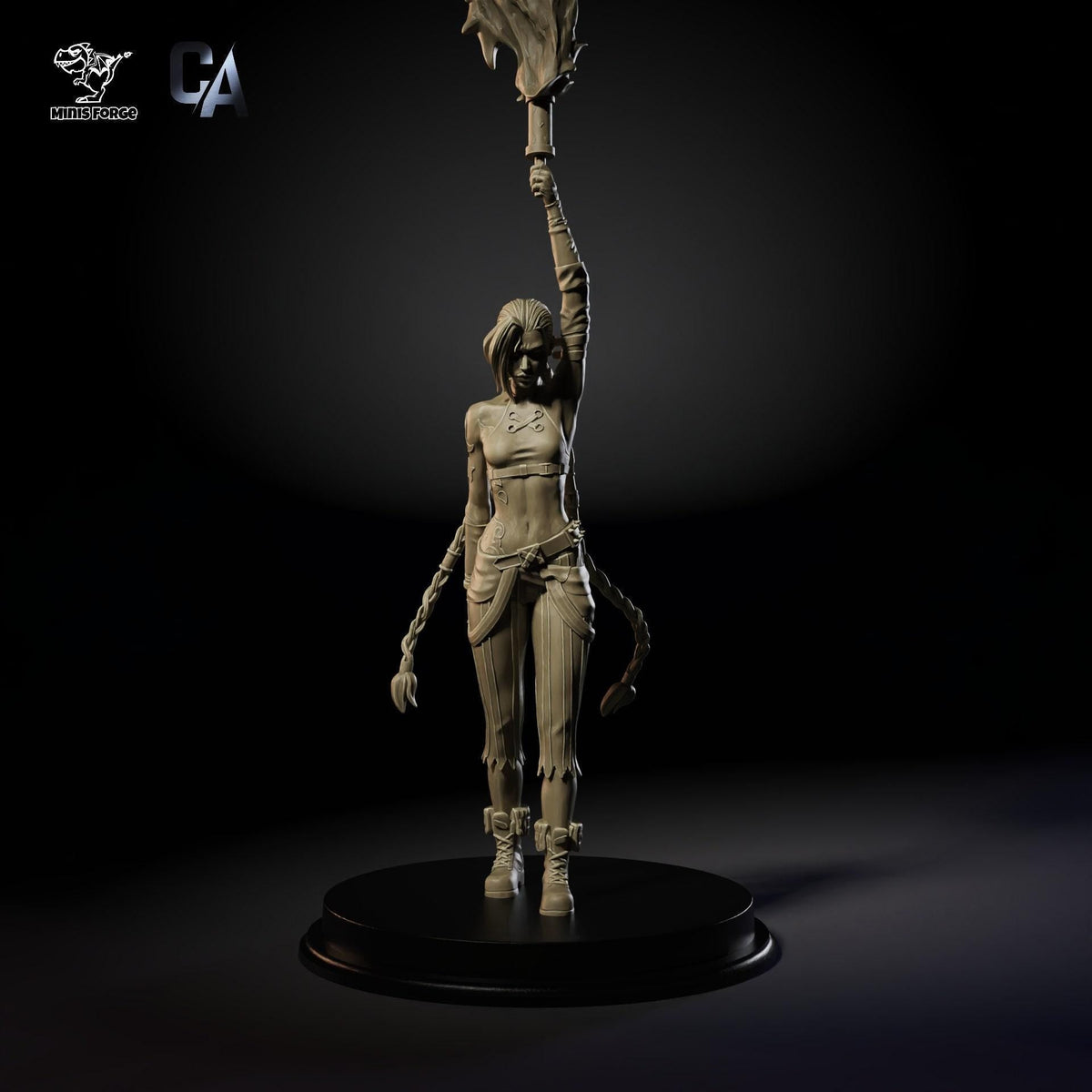 Jinx NSFW 3D Printed Statue – Mature Pigtailed Rebel Resin Collectible, Made to Order for Adult Collectors and Hobbyists
