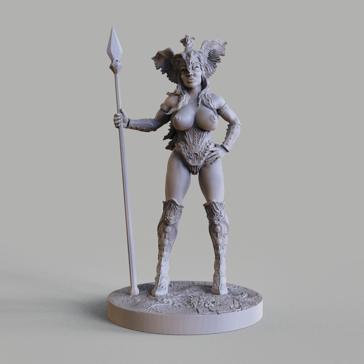 Valkyria NSFW 3D Printed Statue – Mature Norse Warrior Maiden Resin Collectible, Made to Order for Adult Collectors