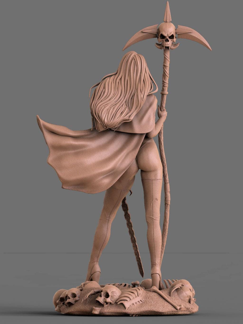 Lady Death NSFW 3D Printed Statue – Mature Dark Fantasy Resin Collectible, Made to Order for Adult Collectors & Fans