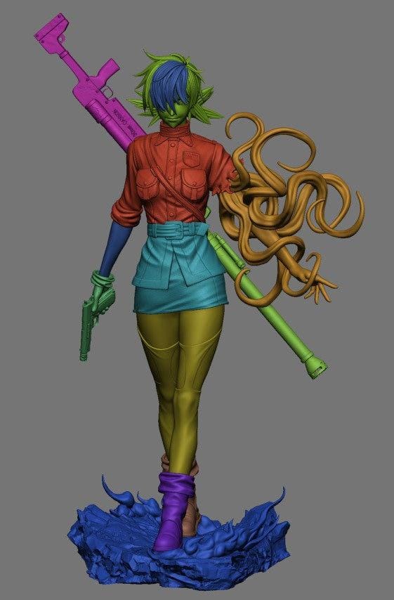Seras Victoria Collectible 3D Print Statue: Exquisite NSFW Hellsing Figure for Adult Fans!