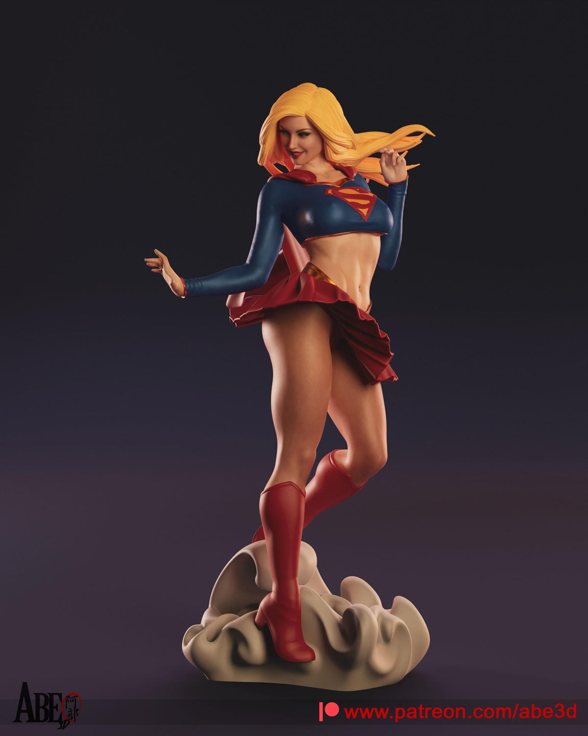 Supergirl NSFW 3D Printed Statue – Mature DC Superheroine Resin Collectible, Made to Order for Adult Collectors & Fans