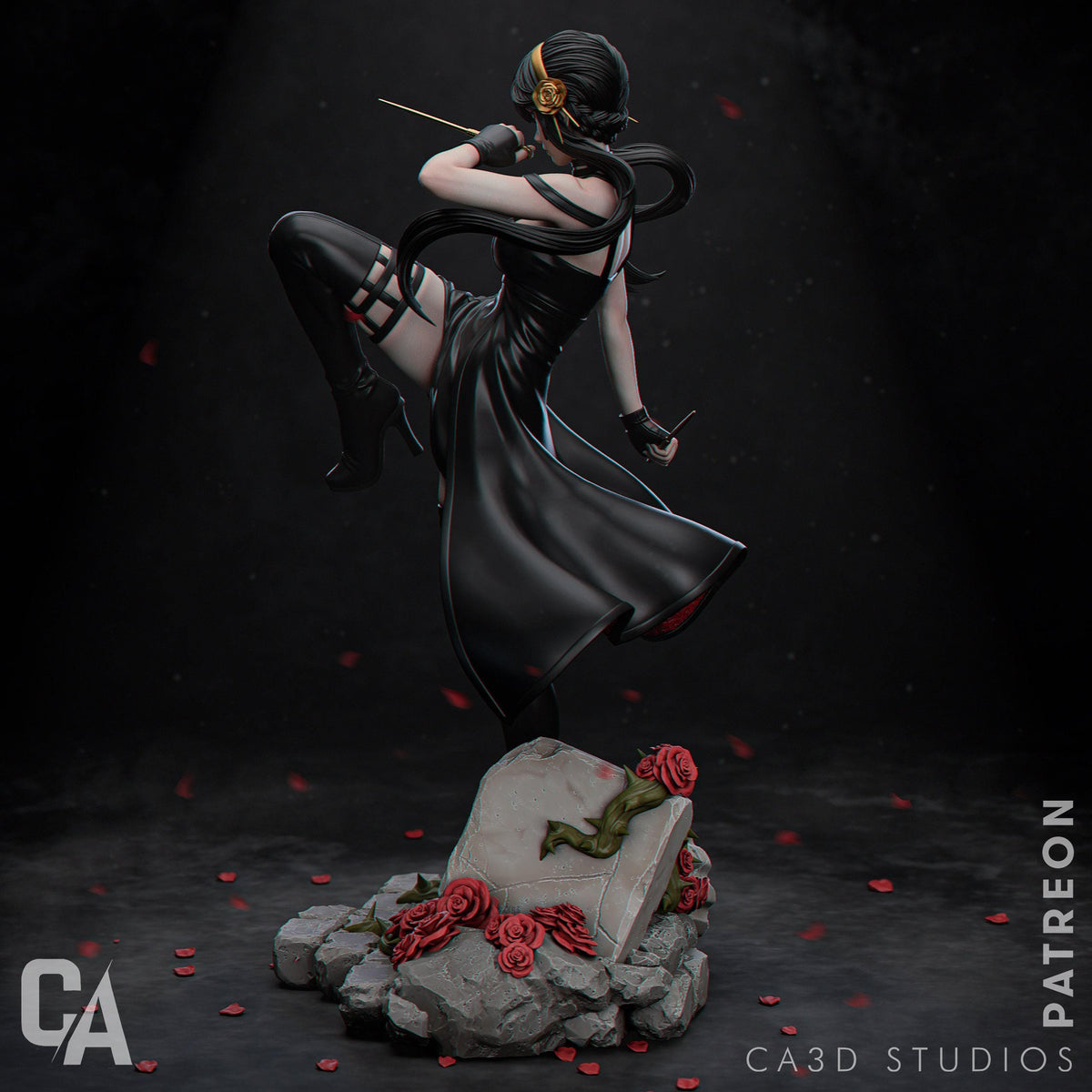 Yor Forger NSFW 3D Printed Statue – Mature Anime Assassin Resin Collectible, Made to Order for Adult Collectors & Fans