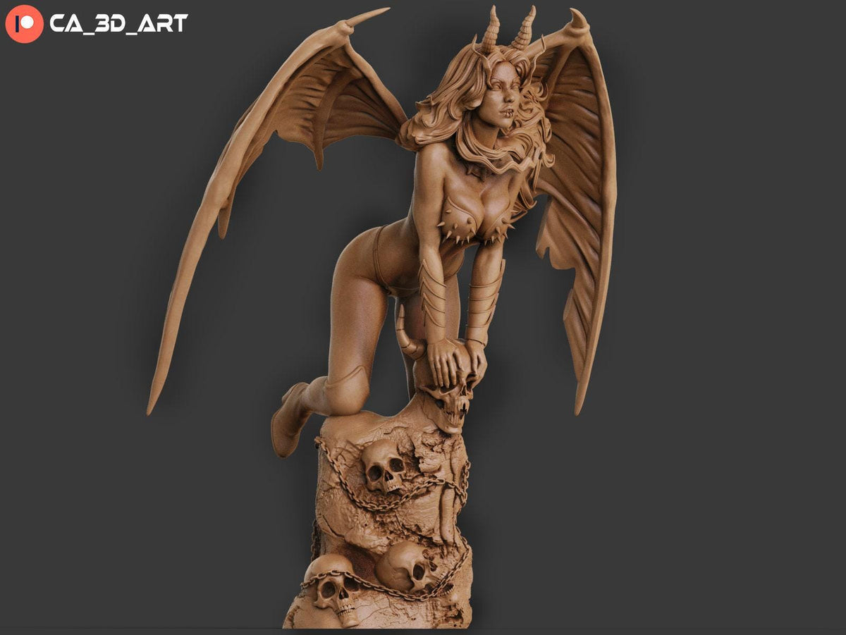 Hell Witch NSFW 3D Printed Statue – Mature Horror Resin Collectible, Made to Order for Adult Collectors and Hobbyists
