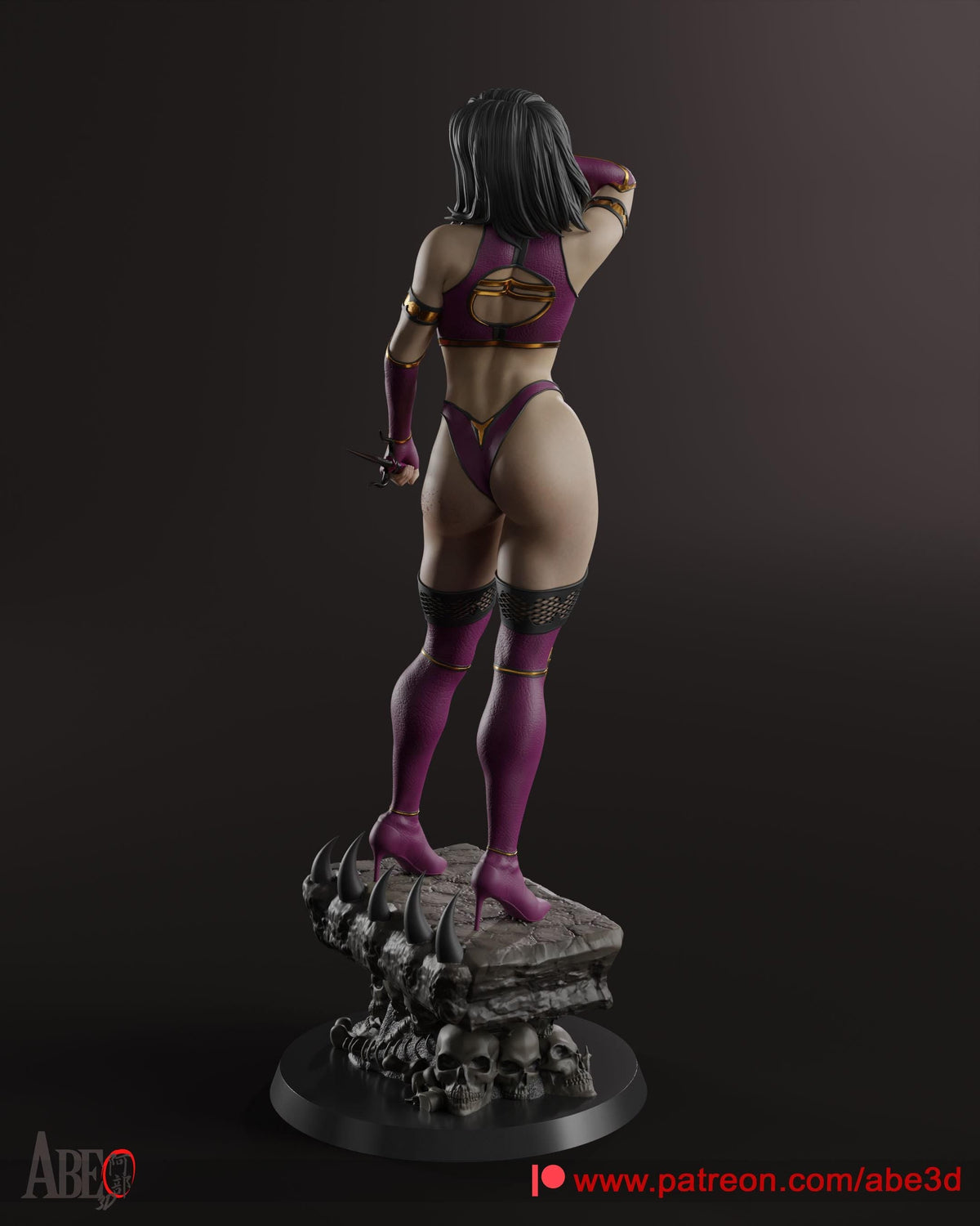 Mileena NSFW 3D Printed Statue – Mature Kombat Assassin Resin Collectible, Made to Order for Adult Collectors & Fans
