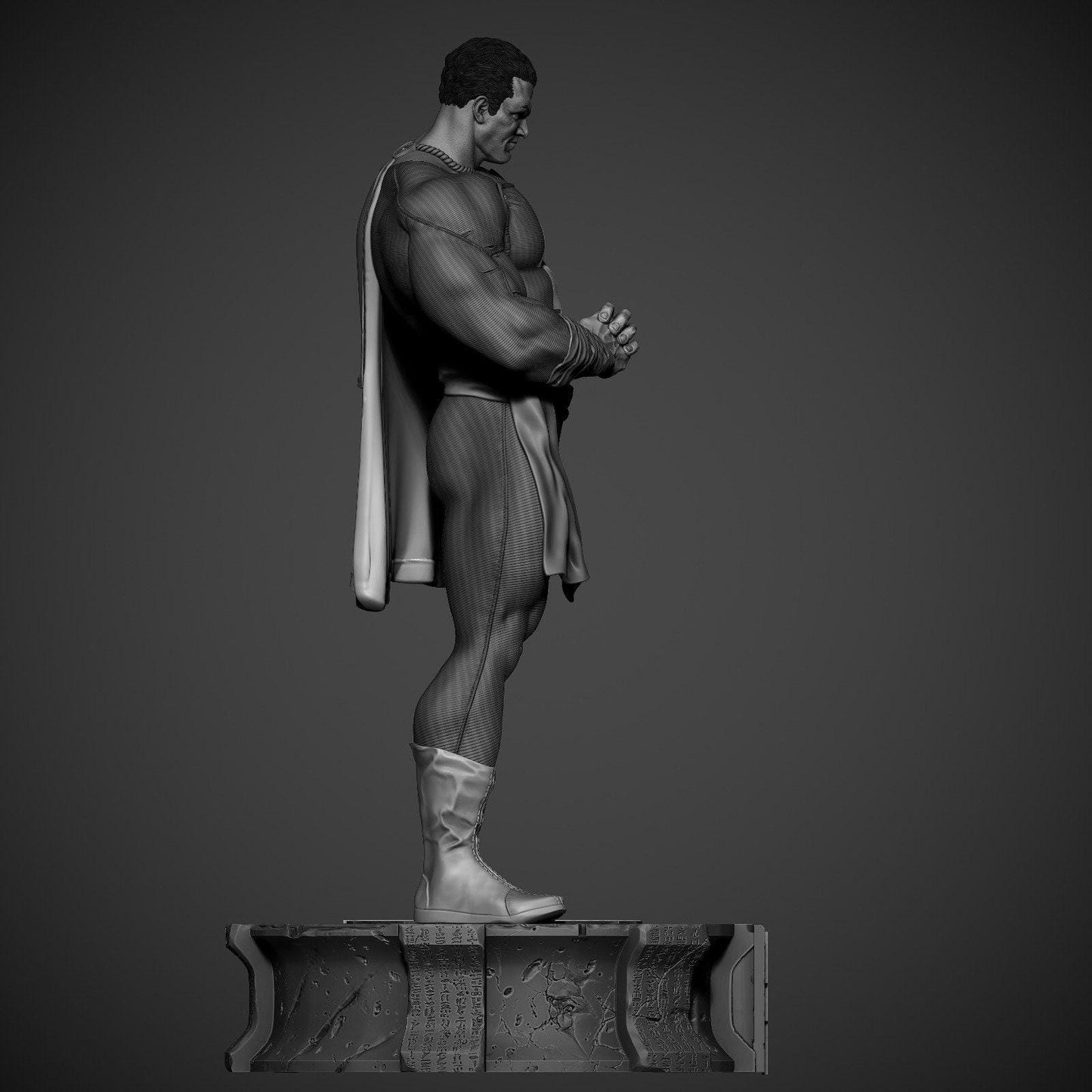 Shazam's Might: Shazam Fanart 3D Printed Collectible Statue – Heroic Figure for DC Fans