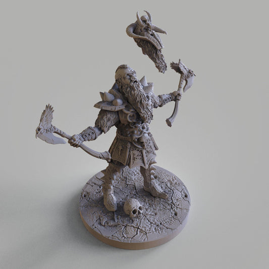 Kharn Viking Berserker Collectible Painted or Unpainted Figure | 12 cm to 30 cm Scale Model
