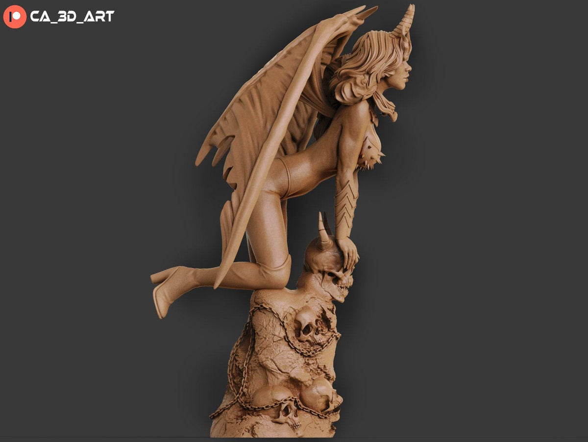 Hell Witch NSFW 3D Printed Statue – Mature Horror Resin Collectible, Made to Order for Adult Collectors and Hobbyists