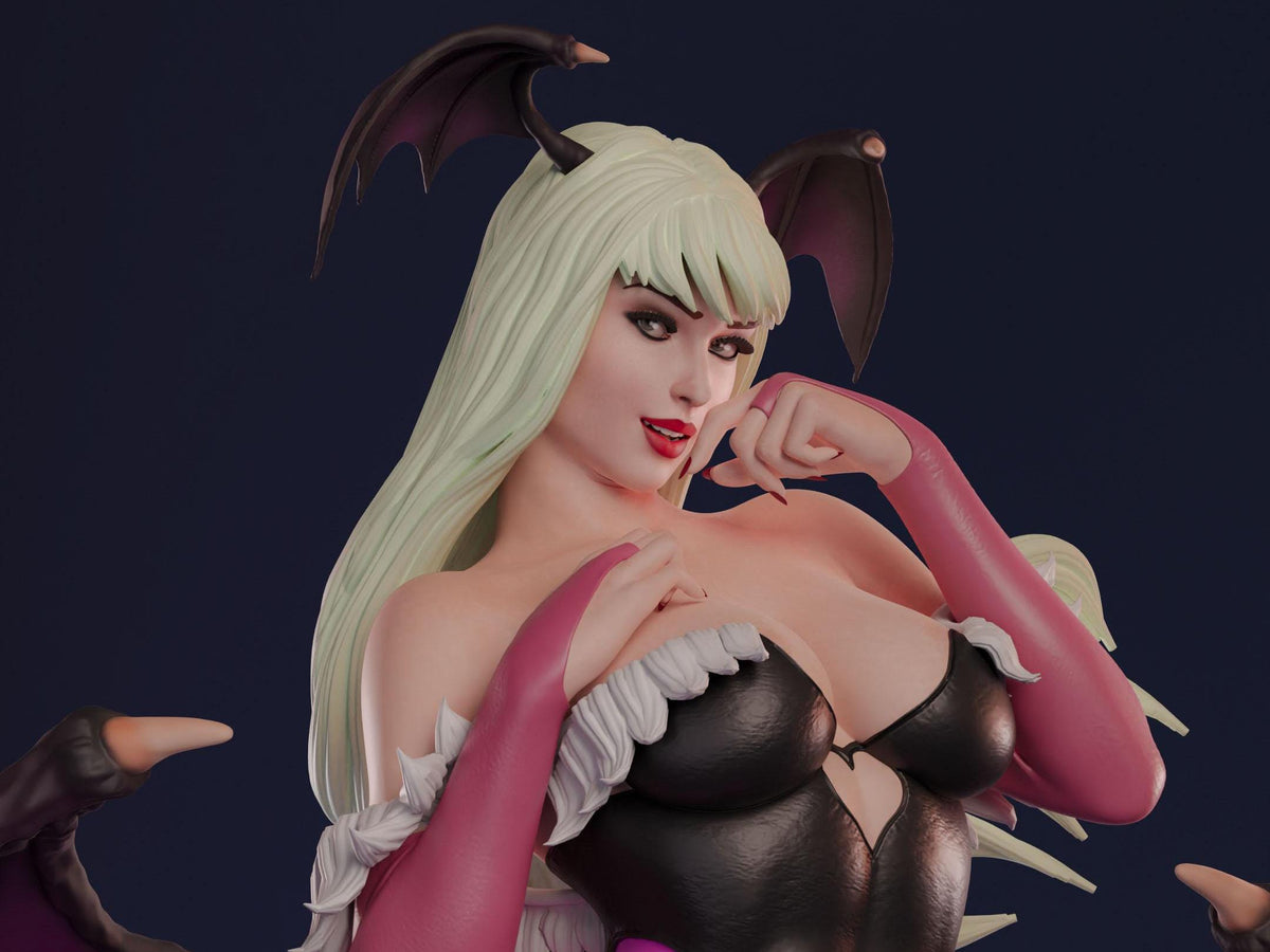Morrigan NSFW 3D Printed Statue – Mature Darkstalkers Succubus Resin Collectible, Made to Order for Adult Collectors