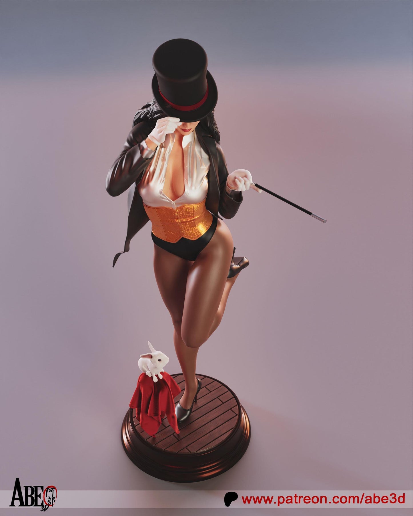 Zatanna Zatara Collectible Statue: Hand-Painted 3D Resin Figure with Optional NSFW Variant!