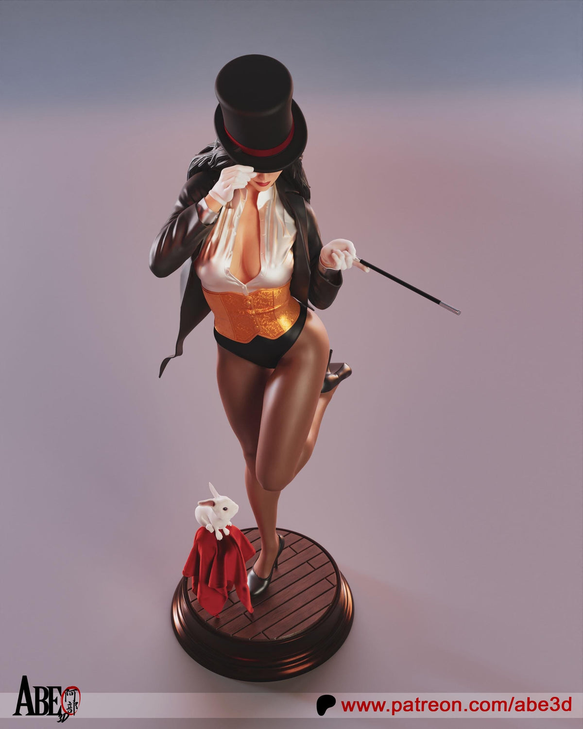 Zatanna NSFW 3D Printed Statue – Mature DC Stage Magician Resin Collectible, Made to Order for Adult Collectors & Fans