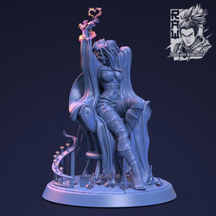Pinup Violet NSFW 3D Printed Statue – Mature Modern Pin-Up Resin Collectible, Made to Order for Adult Collectors & Fans