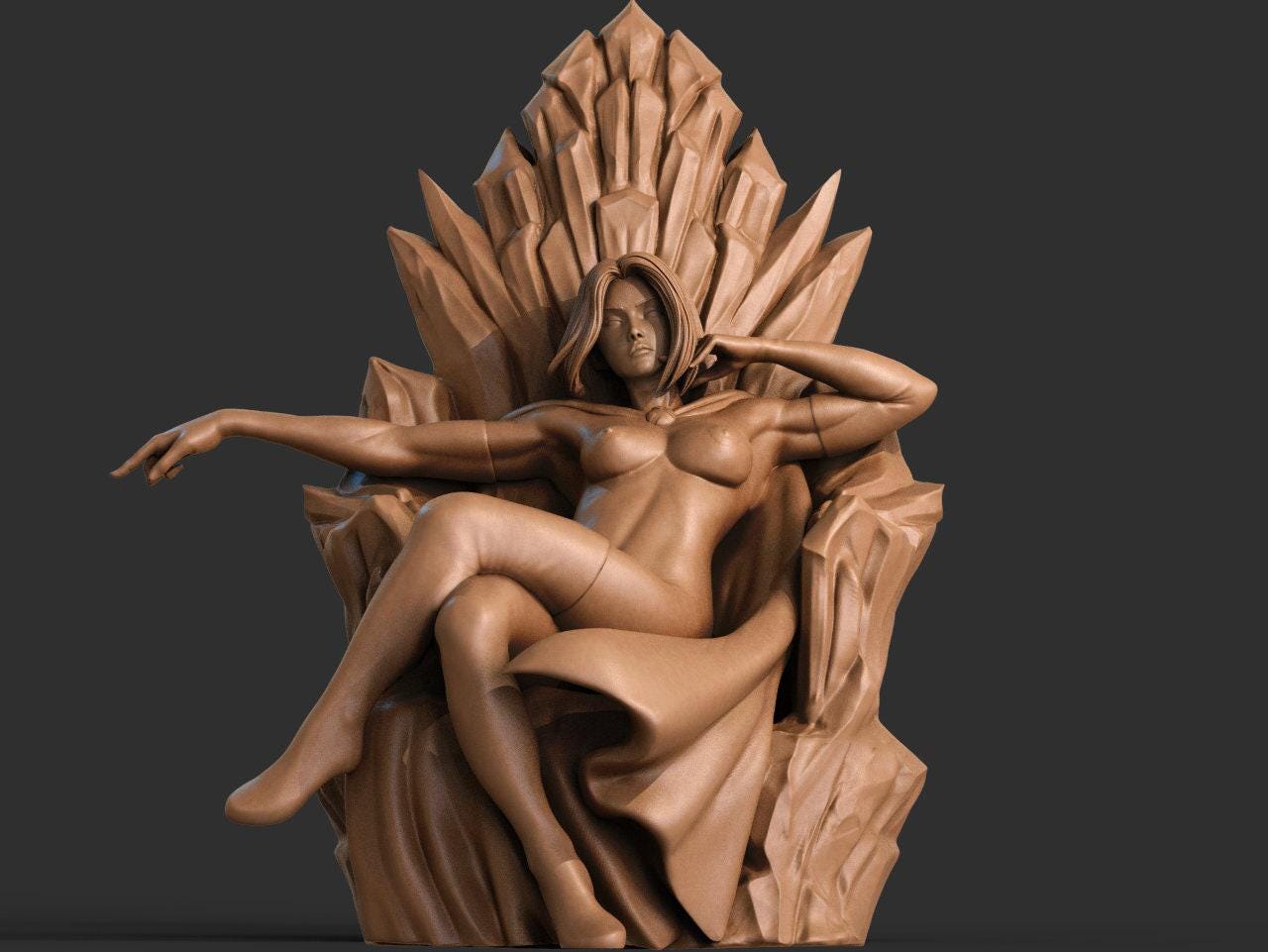 Telepathic Power: Emma Frost - 3D Printed Collectible Fanart for X-Men Enthusiasts (NSFW)