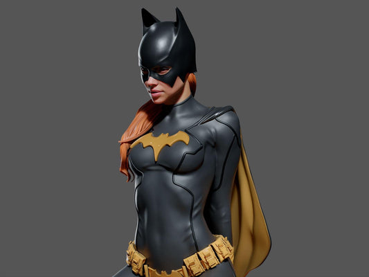 Batlady Collectible Statue Hand-Painted 3D Resin Figure - Ready-to-Display Gotham Heroine, DC Comics Memorabilia, Batarang Art, Scale 1/10