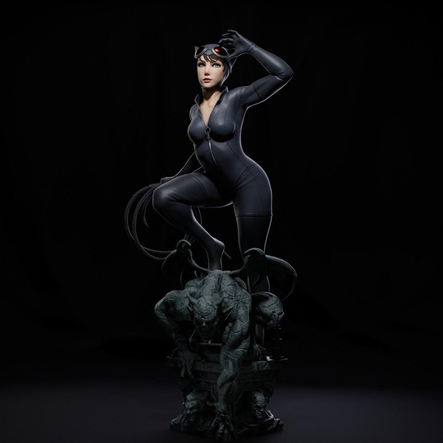 Catwoman 3D Print Collectible Statue: Iconic DC Anti-Hero Figure with Optional NSFW Variant!