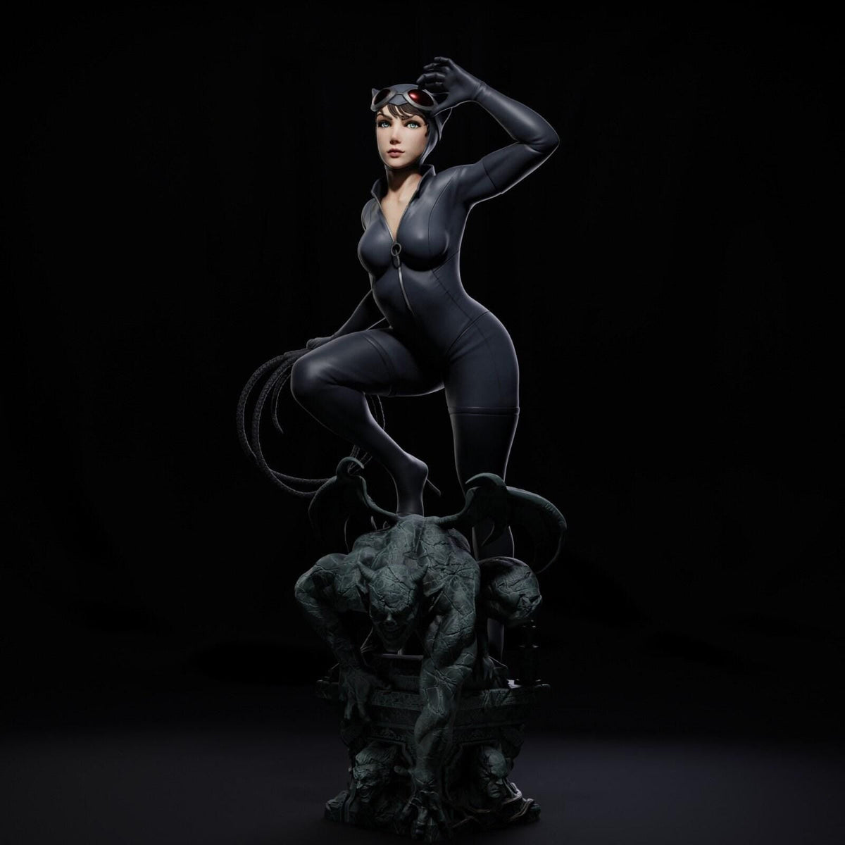 Catwoman NSFW 3D Printed Statue – Mature DC Cat Burglar Resin Collectible, Made to Order for Adult Collectors & Fans