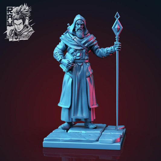 Kasimeer Human Wizard 3D Printed Miniature | D&D Tabletop Collectible