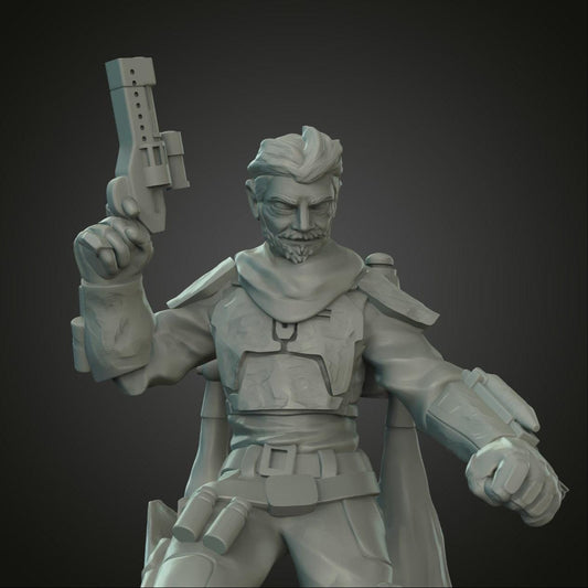 Cobb Bounty Hunter Fanart 3D Print Collectible Resin Miniature Star War Statue Figure