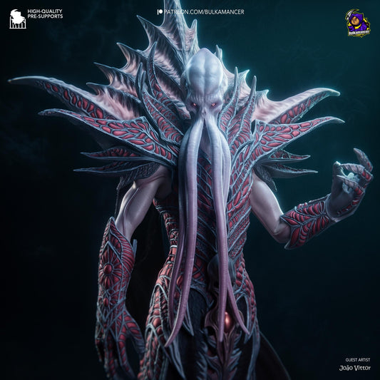 a demonic looking creature with large, intricate arms and legs