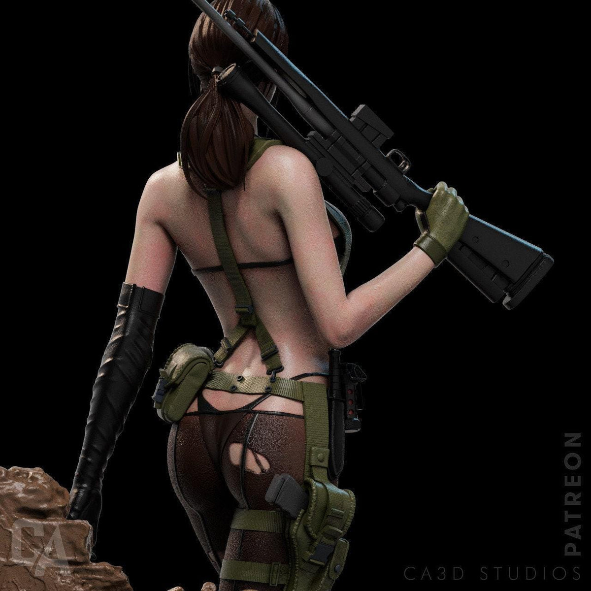 Quiet Metal Gear NSFW 3D Printed Statue – Mature Military Sci-Fi Resin Collectible, Made to Order for Adult Collectors